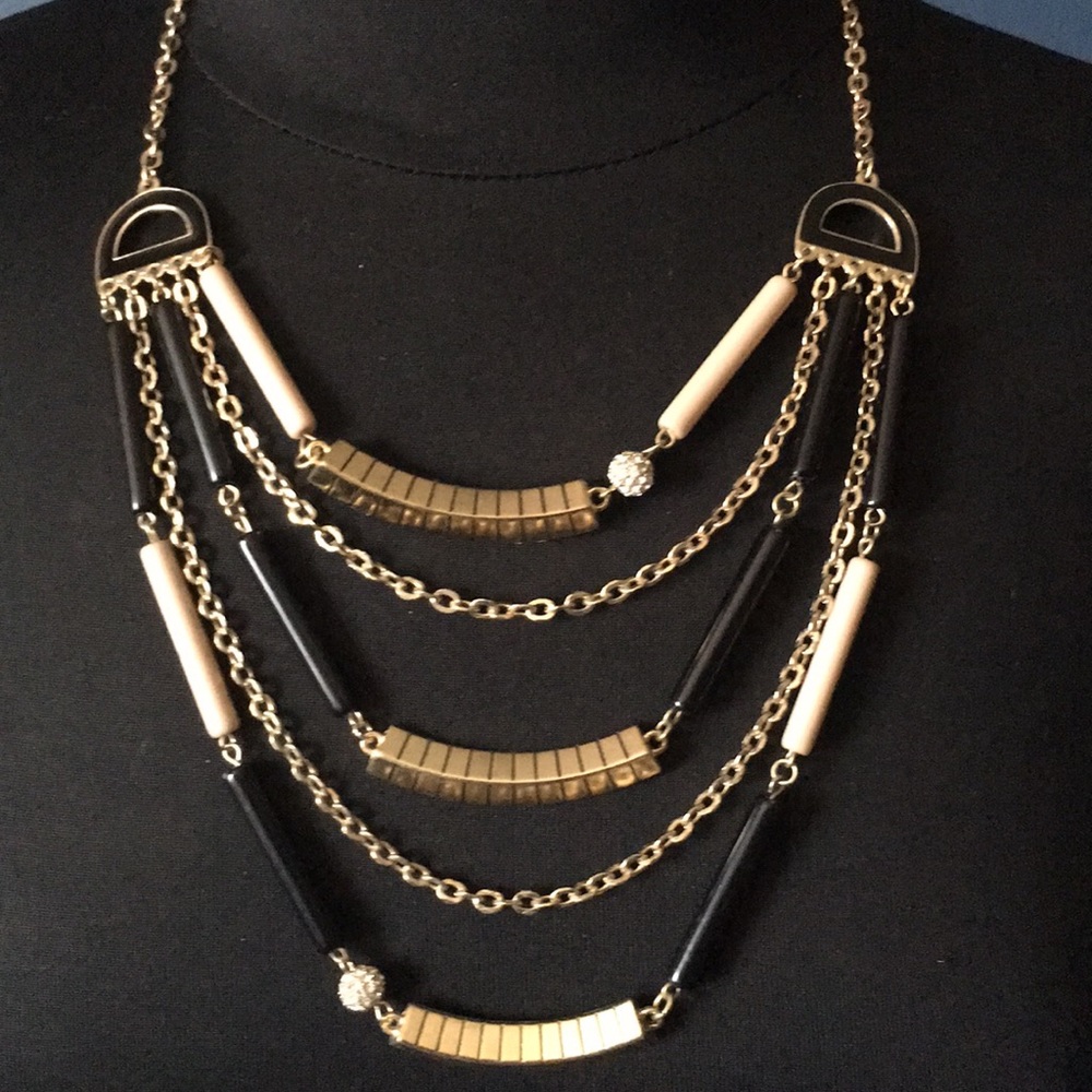 ❤️FABULOUS BOLD GOLD TONE  5-STRAND NECKLACE❤️